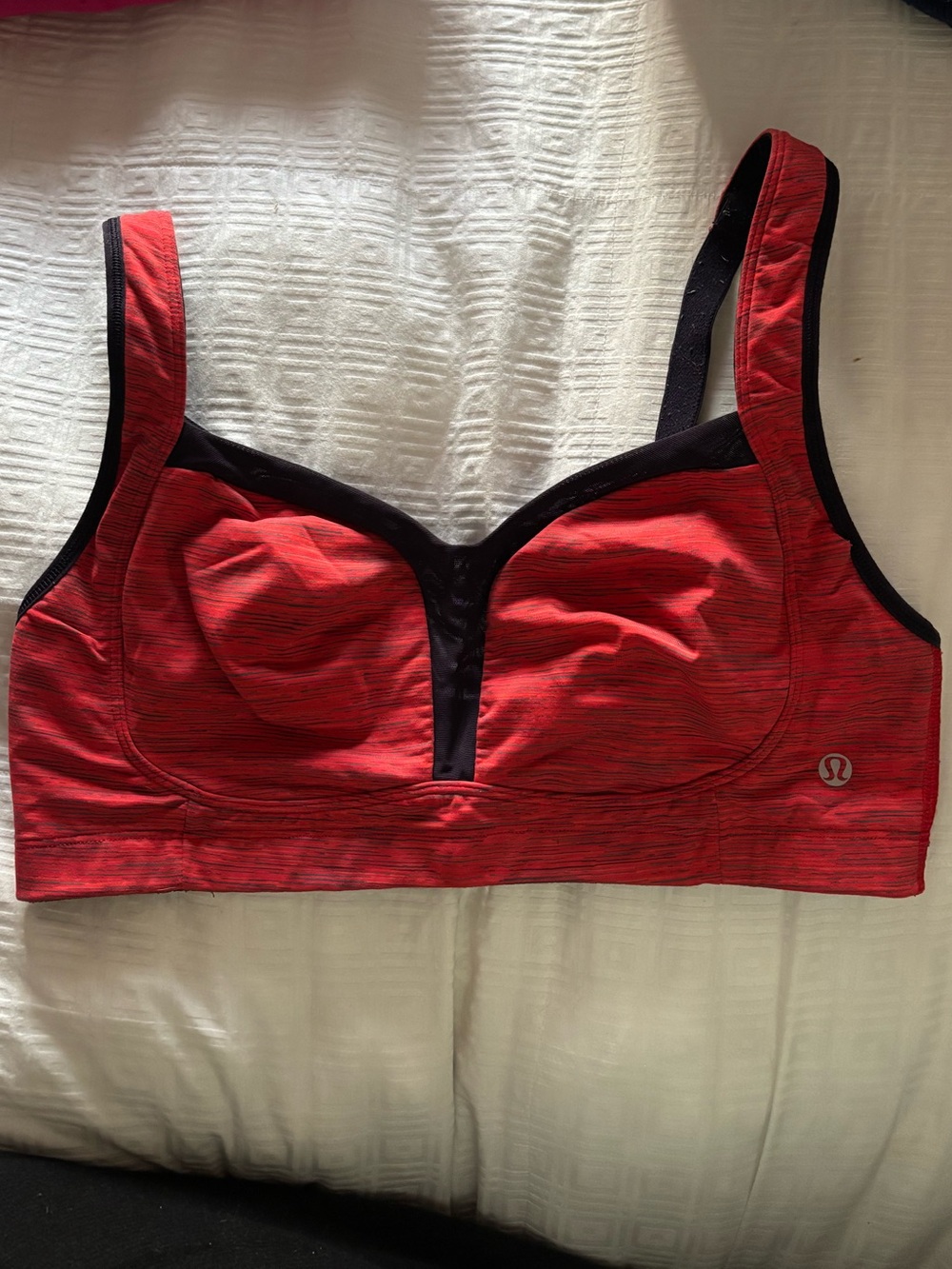 lululemon athletica Red and Black Supportive Sports Bra